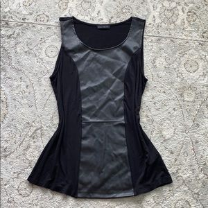 Faux leather cami